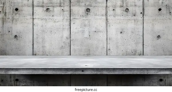 Concrete Wall and Shelf Background