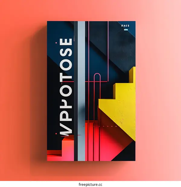 Abstract Geometric Shapes Colorful Design Poster