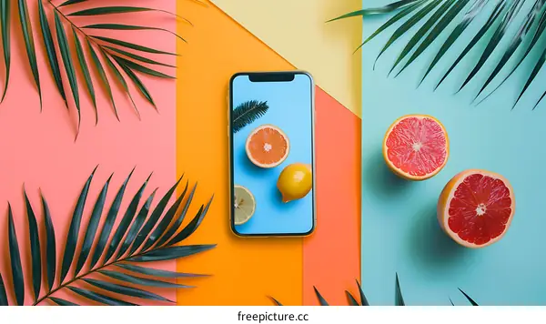 Summer Fruit Phone Screen Background