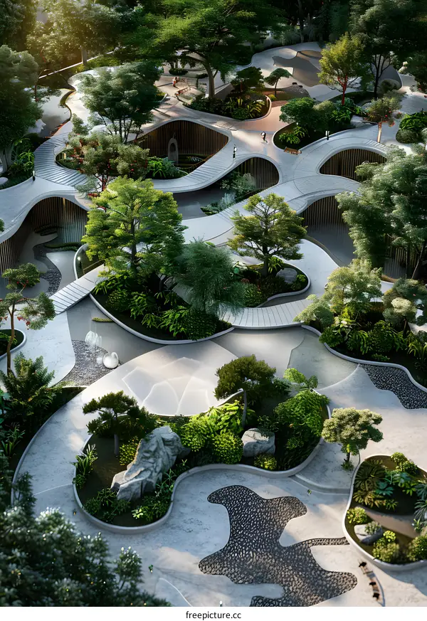 Rooftop garden design renderings