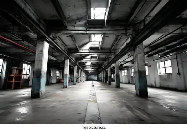 Abandoned Industrial Factory Interior