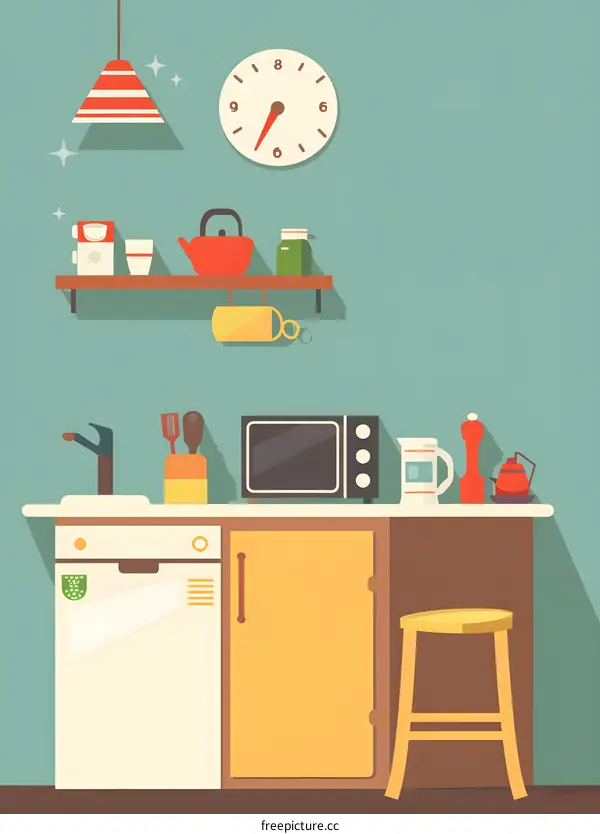 Kitchen Interior Design with Modern Appliances