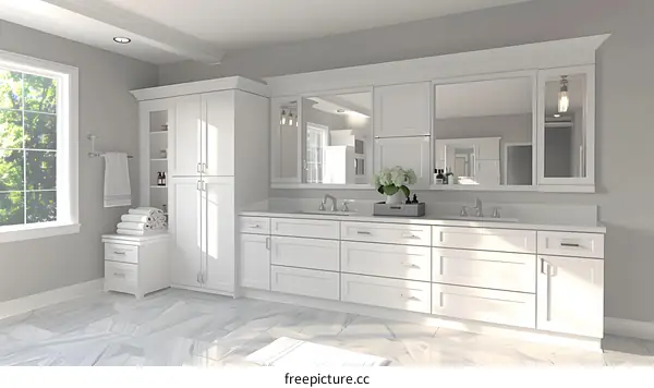 Modern White Bathroom Interior Design
