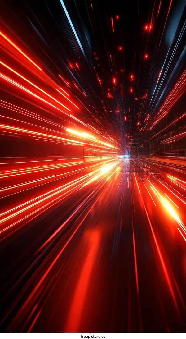 Abstract Speed Light Trails Night