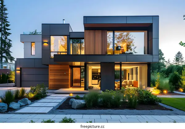 Modern Home Exterior Design With Landscaping