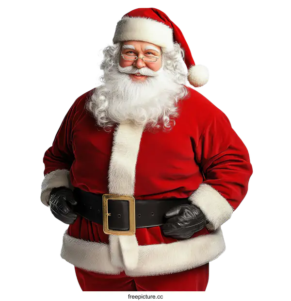 [Transparent Background PNG]Santa Claus Portrait on White Background