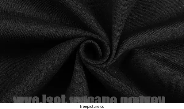 Closeup View of Black Woven Fabric Texture