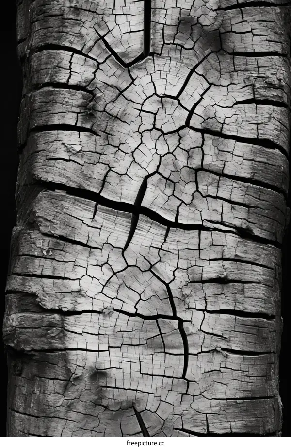 Black and white tree bark texture