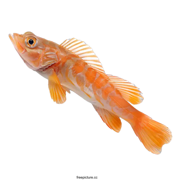 [Transparent Background PNG]red fish on white background
