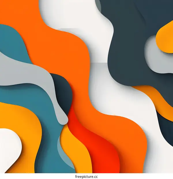 Abstract Colorful Papercut Design Background