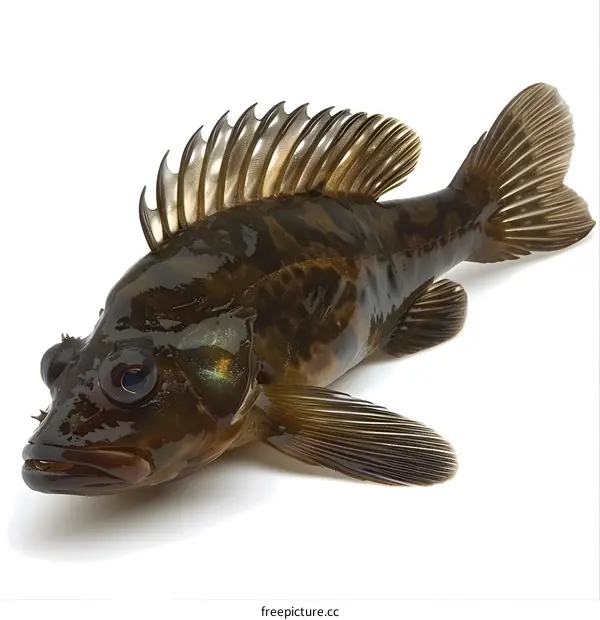 Freshly Caught Fish on White Background