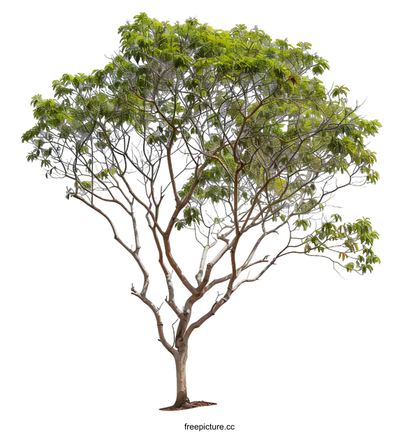 [Transparent Background PNG]Isolated Green Tree with White Background