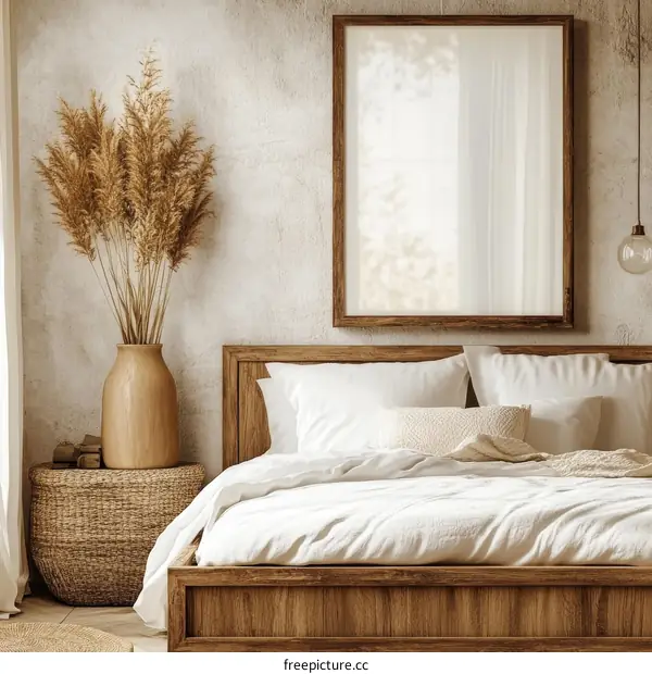 Bohemian Bedroom Interior Design Illustration