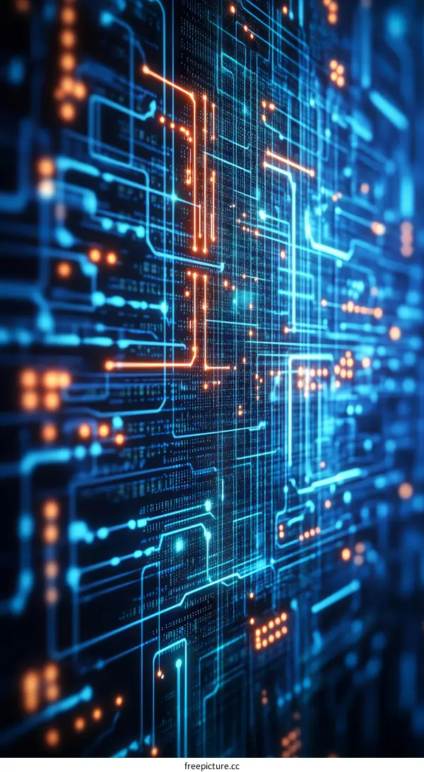 Abstract Circuit Board Design Illustration