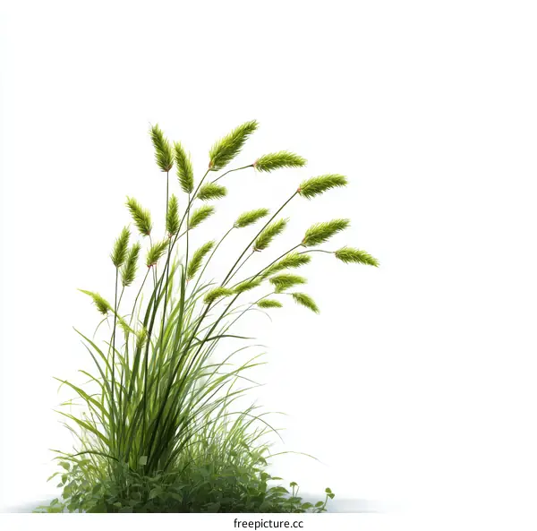 Green Grass and Plants Illustration