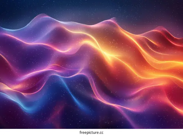 Abstract Colorful Dynamic Waves