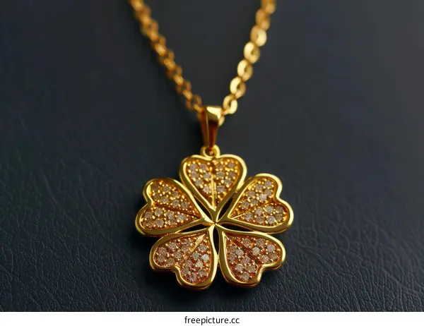 Four-Leaf Clover Gold Pendant