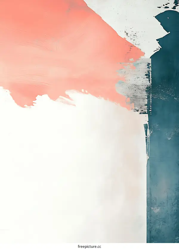 Abstract Painting with Pink and Blue Colors