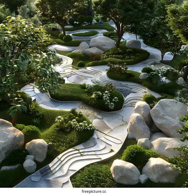 Chinese style garden landscape design renderings
