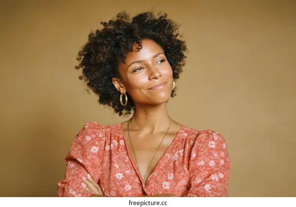 Portrait of a Thoughtful Black Woman