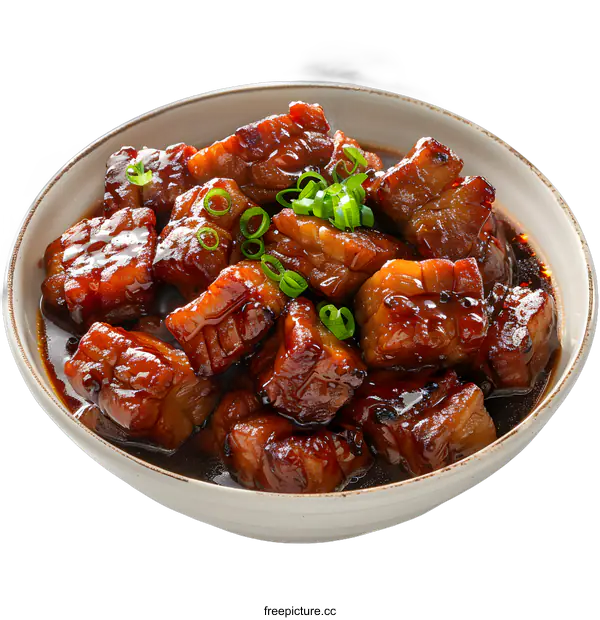 [Transparent Background PNG]Sweet and sour tempeh in a bowl