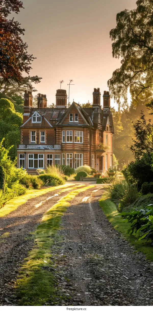 Rural Idyll: Country House Nestled Amidst Verdant Greenery