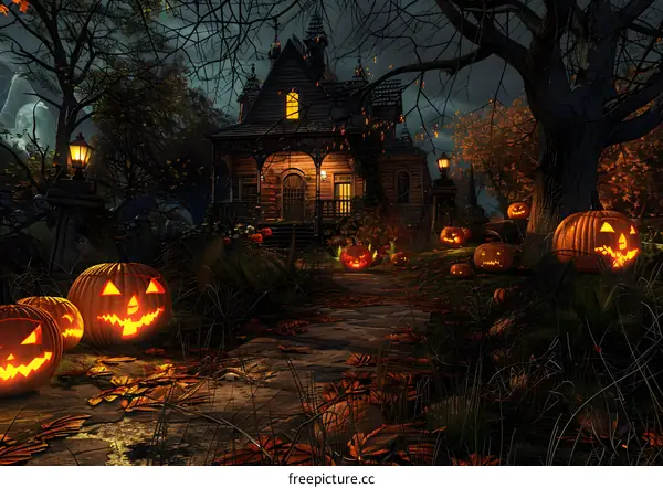 Halloween Pumpkin House