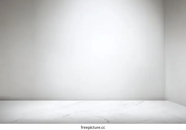 Empty White Marble Tabletop Studio Scene