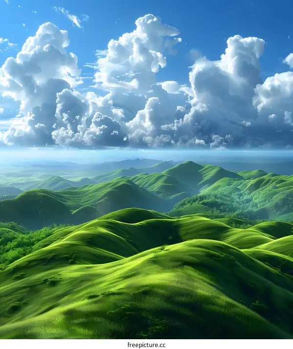Green rolling hills