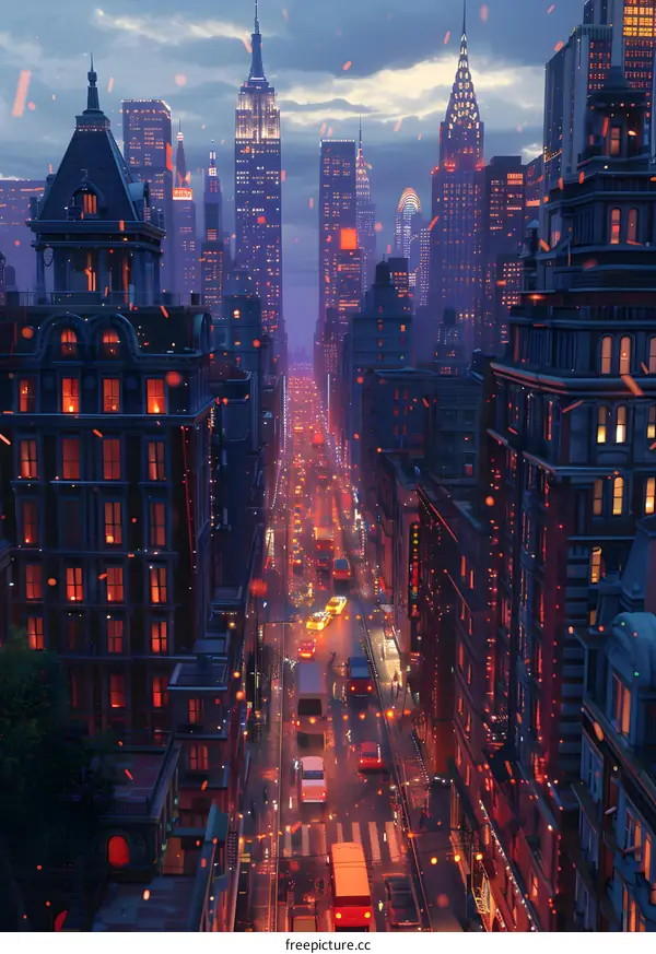 Traffic on Fifth Avenue in New York City