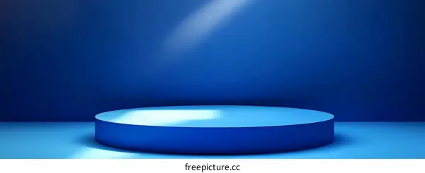 Blue Product Showcase Stage 3D Illustration
