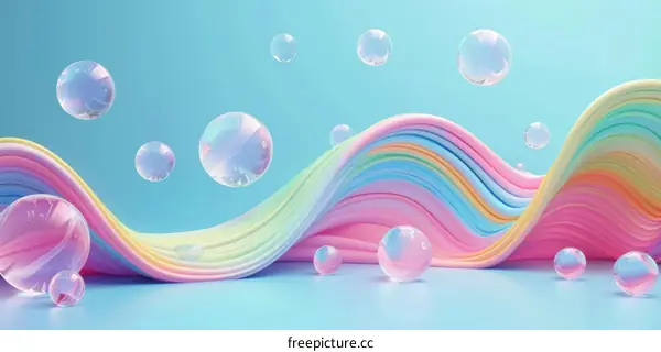 pastel color abstract background with gradient and bubbles
