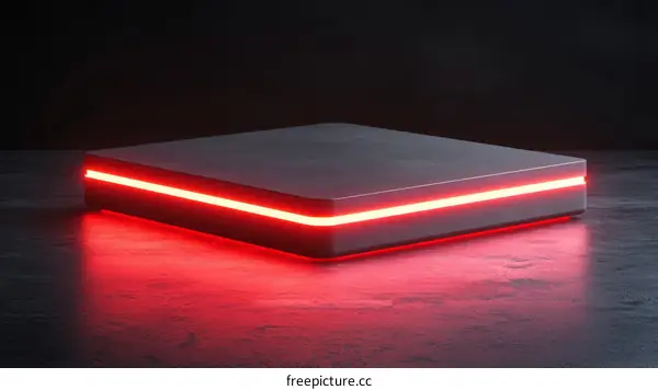 Abstract Futuristic Neon Platform Display