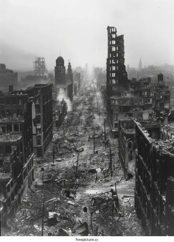 Ruins of the 1906 San Francisco earthquake and fire