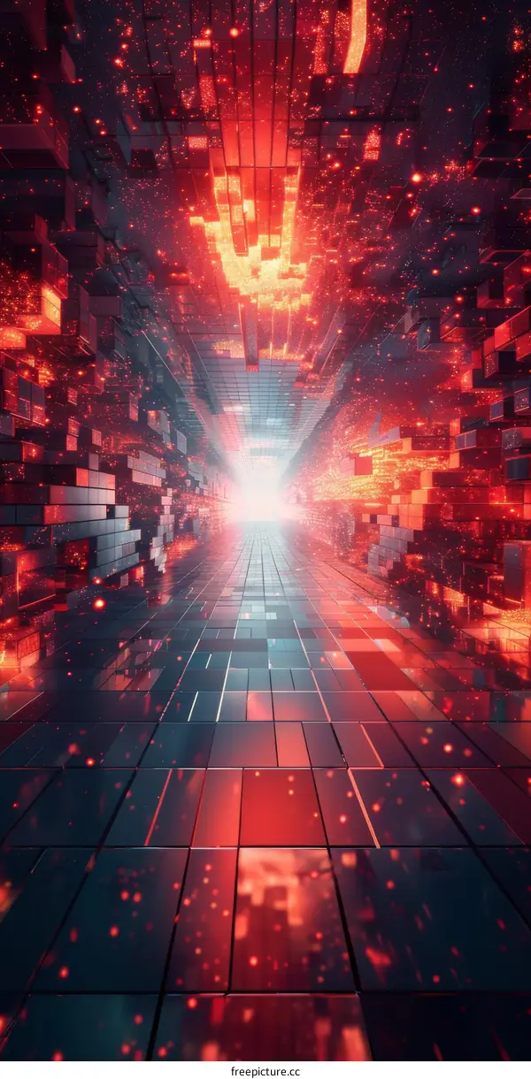 Digital Tunnel: Red & Blue