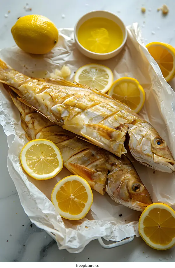 Baked Fish with Lemon and Olive Oil
