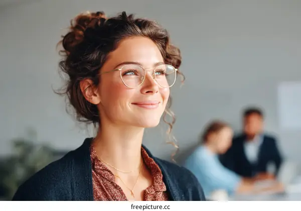 Confident Woman in Business Setting