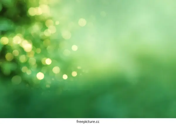 Abstract Green Nature Background with Bokeh