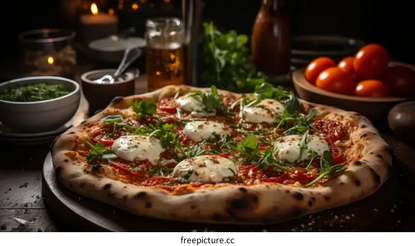 Delicious Pizza with Fresh Ingredients