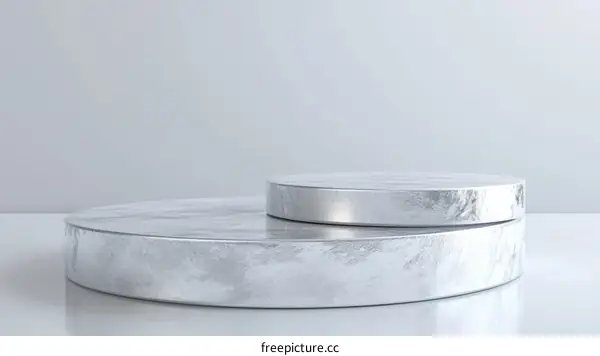 Silver Round Display Stand for Products