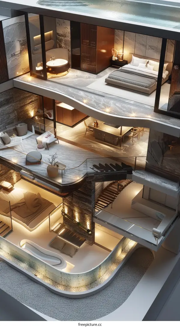 Luxury Multi-Level House Model