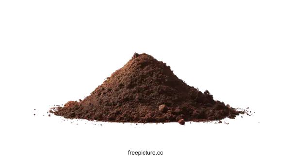 [Transparent Background PNG]Pile of Brown Soil Isolated on White Background