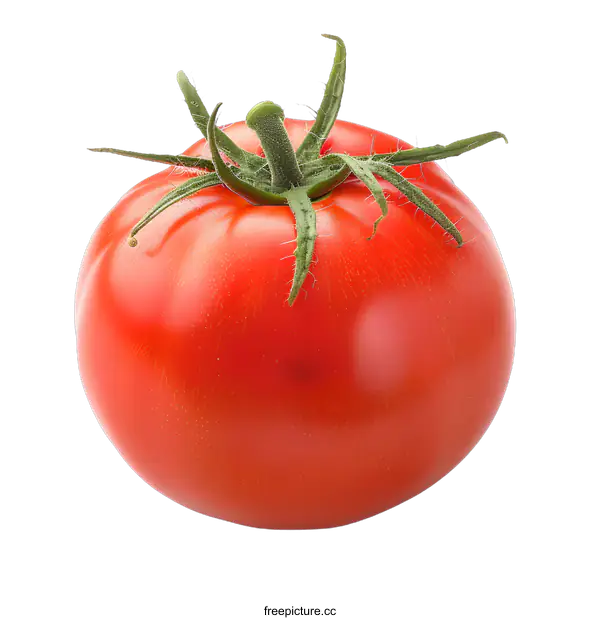 [Transparent Background PNG]Fresh Red Tomato Isolated on White Background
