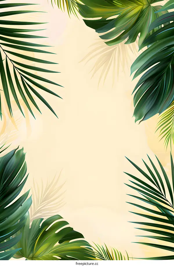 Tropical Leaves Background Illustration