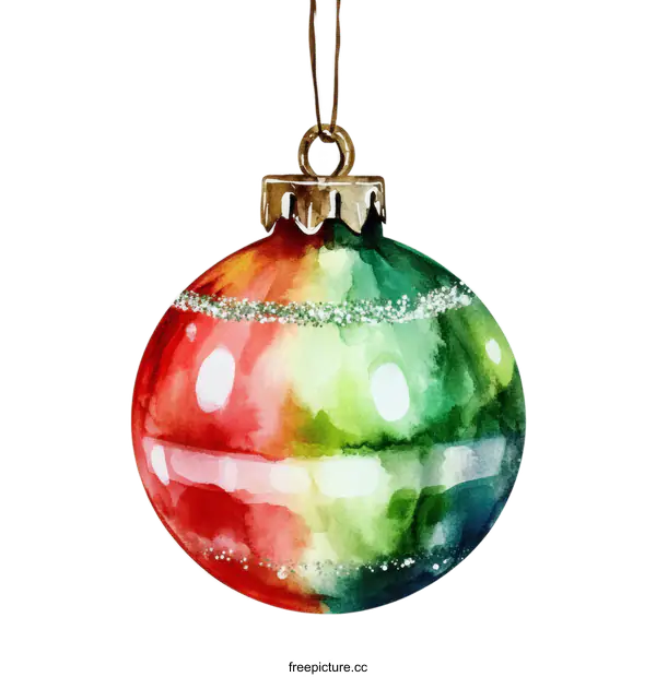[Transparent Background PNG]Watercolor Christmas Ornament Illustration