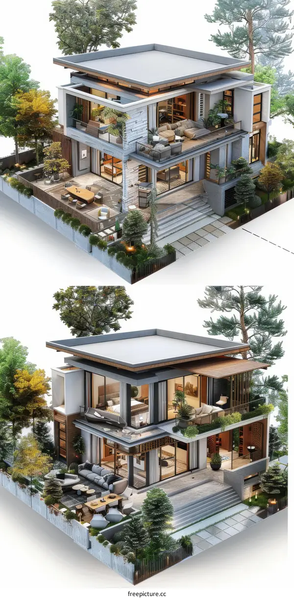 Modern minimalist villa