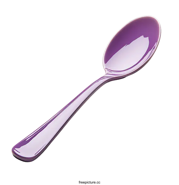 [Transparent Background PNG]Purple Plastic Spoon Close Up