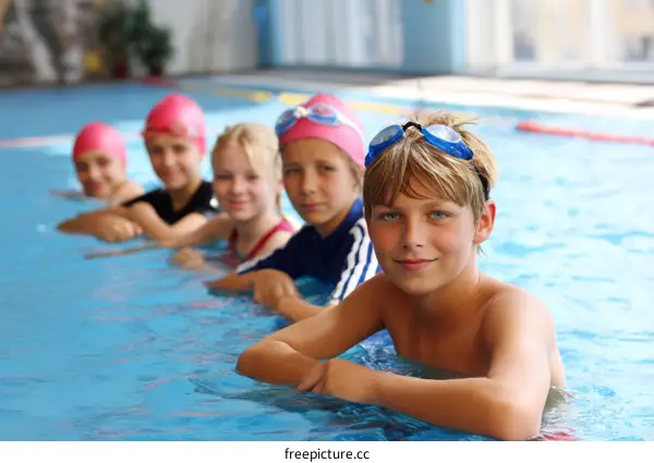 Children Swimming Lessons in Indoor Pool