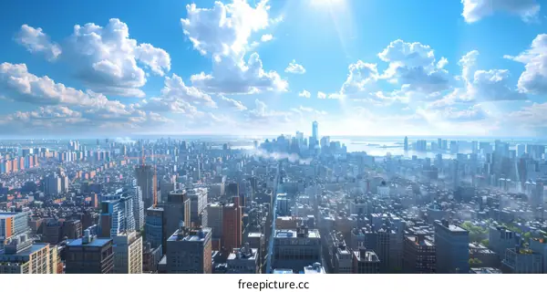 New York City Skyline on a Sunny Day