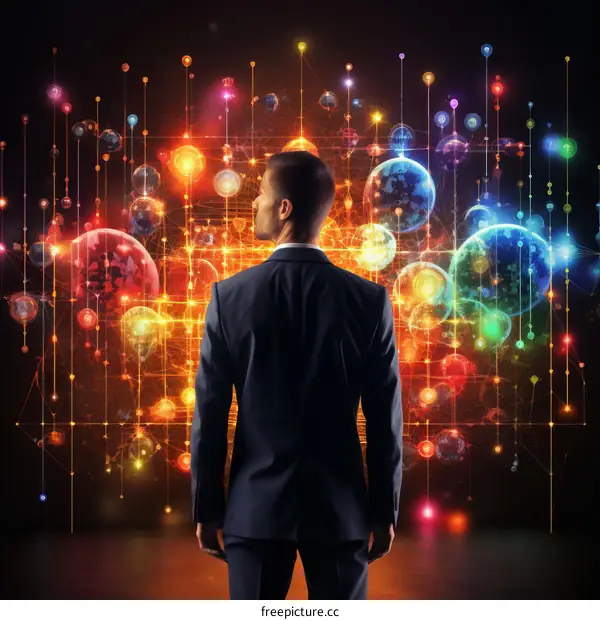 Businessman Analyzing Data